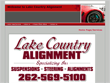 Tablet Screenshot of lakecountryalignment.com